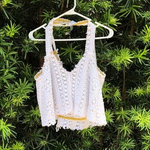 Free People Beach Crochet Crop top